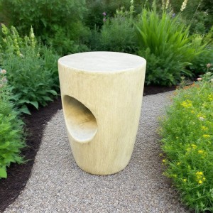 Unique Cone Shape Side Table Stylish Sofa End Table Outdoor Patio Stool For Indoor and Outdoor Use, No Assembly Needed