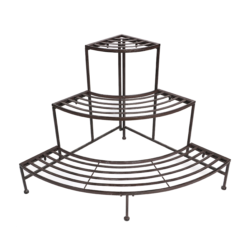 3 Tiers Metal Ladder Plant Stand Flower Pot Display Shelf Corner Rack for Home Garden Patio and Balcony