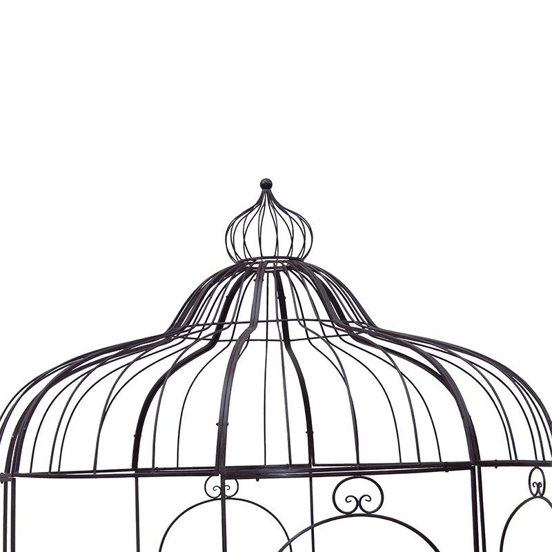 China OEM Outdoor Metal Wall Art - Rustic Brown Metal Outdoor Gazebo with Crown Top for Outdoor Living or Wedding Decor – DECOR