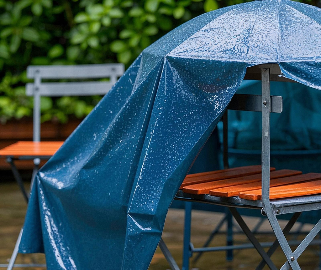 Outdoor furniture covered