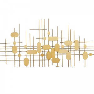 Abstract Metal Wall Decor Vertical Wall Sculpture Modern Wall Hanging Ornament