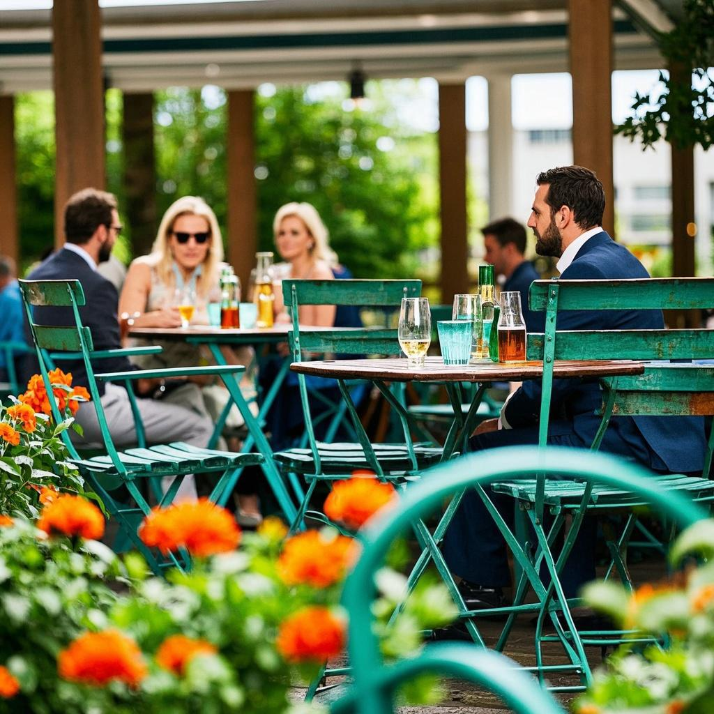 Big Party with Friends in the garden