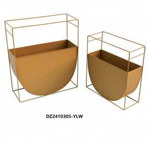 Metal Weather Resistant Plant Pots Set 2 for Garden