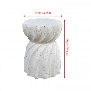 1 Pc Pack Petal-like Shape MGO Side Table Modern Stool For Indoor and Outdoor Use, No Assembly Needed
