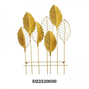 Modern Metal Simple Stylish Leaves and Flowers Shape Wall Decoration