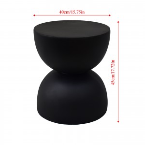 1 Pc Pack Hourglass Shape Side Table Stylish End Table Outdoor Patio Stool and Plant Stand For Indoor and Outdoor Use, No Assembly Needed