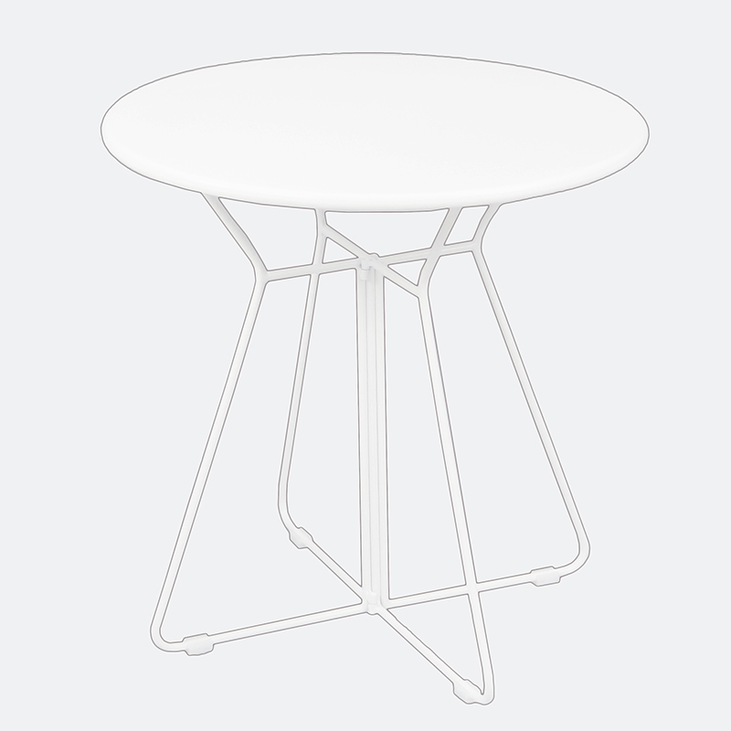 Manufactur standard Wrought Iron Plant Stands Outdoor - 3-Piece Modern Table and Chair Bistro Set with solid tabletop for Garden courtyard and Balcony  – DECOR