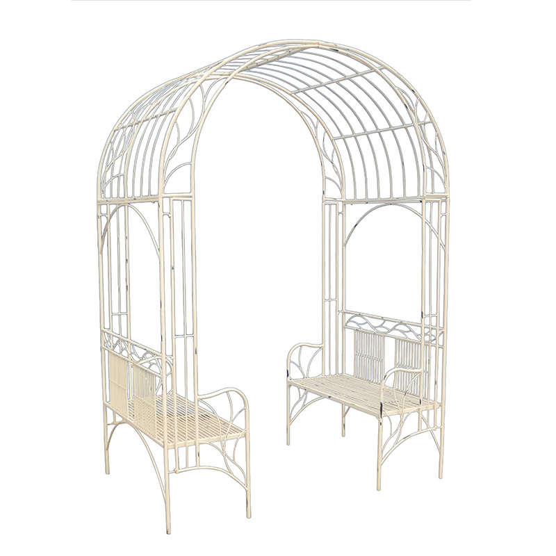 Rapid Delivery for Plant Holder Stand Outdoor - Outdoor Rustic Garden Arch with Benches Garden Arbour for climbing Plant – DECOR detail pictures