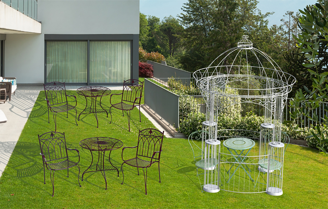 Metal Dining Set & Gazebo