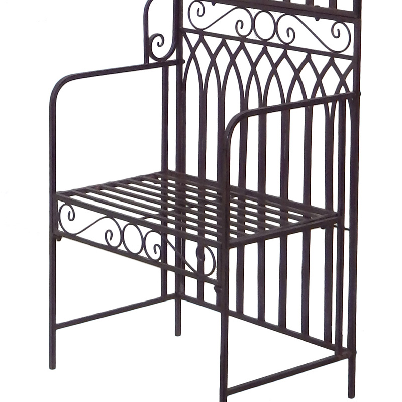 Top Suppliers Outdoor Herb Garden Planters - Outdoor Rustic Gothic Garden Arch with Seat Garden Arbour for Climbing Plant – DECOR detail pictures