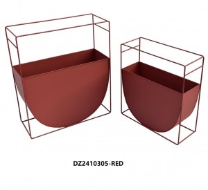 Metal Weather Resistant Plant Pots Set 2 for Garden