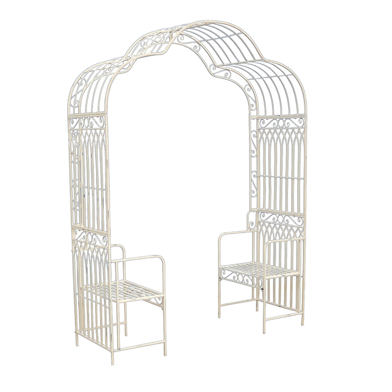Top Suppliers Outdoor Herb Garden Planters - Outdoor Rustic Gothic Garden Arch with Seat Garden Arbour for Climbing Plant – DECOR detail pictures