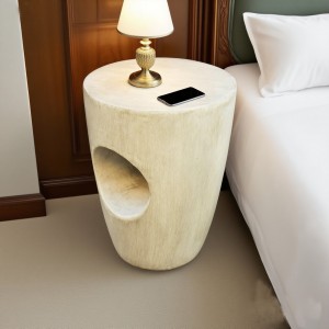 Unique Cone Shape Side Table Stylish Sofa End Table Outdoor Patio Stool For Indoor and Outdoor Use, No Assembly Needed