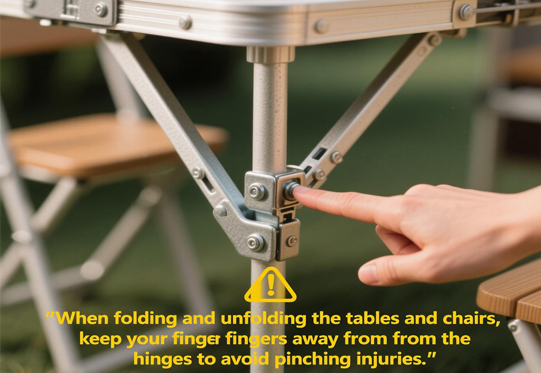 keep finger away from hinges