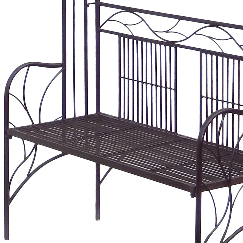 Rapid Delivery for Plant Holder Stand Outdoor - Outdoor Rustic Garden Arch with Benches Garden Arbour for climbing Plant – DECOR detail pictures