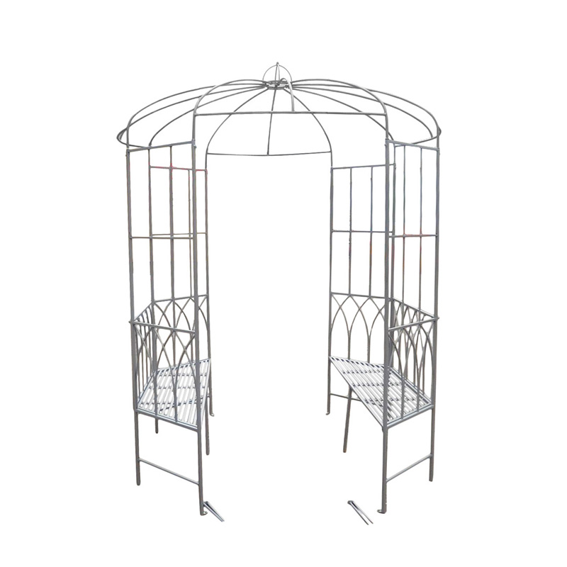 China OEM Outdoor Metal Wall Art - Outdoor Gothic Garden Arbor Seat Metal Benches and Pavilion for Climbing Plant – DECOR detail pictures