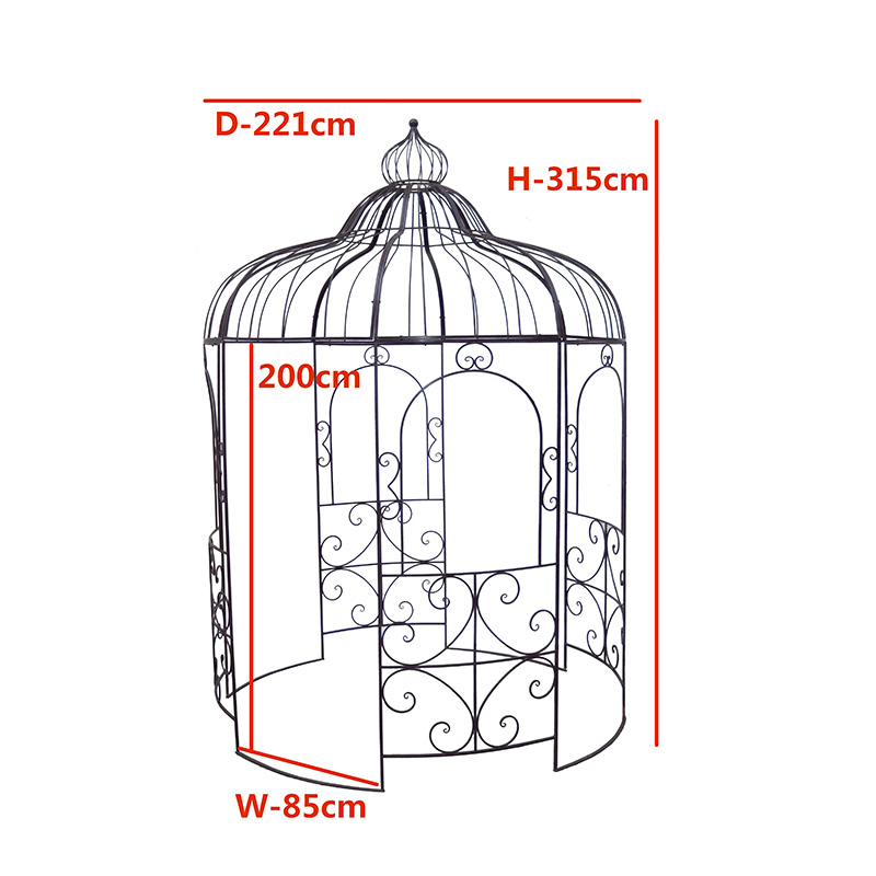 China OEM Outdoor Metal Wall Art - Rustic Brown Metal Outdoor Gazebo with Crown Top for Outdoor Living or Wedding Decor – DECOR