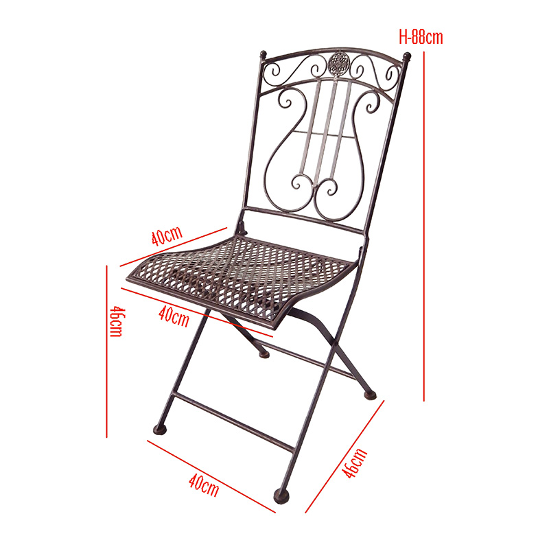 Well-designed Plant Pot Stand Outdoor - Electric Bass 7-Piece Metal Dining Set Rustic Brown Rectangular Table Fold Chair for Outdoor Courtyard  – DECOR