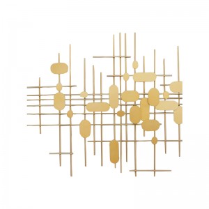 Abstract Metal Wall Decor Vertical Wall Sculpture Modern Wall Hanging Ornament